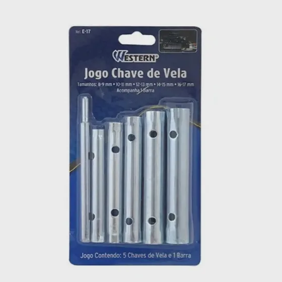 Jogo de Chave Vela 5 Peças 8 a 17mm - Western E17