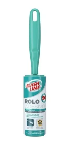 Rolo Tira Pelo Rolo Adesivo Com 2 Refil Flashlimp - Imagem 2