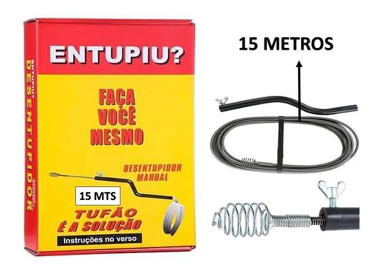Desentupidor Manual 15 Metros Tufão III
