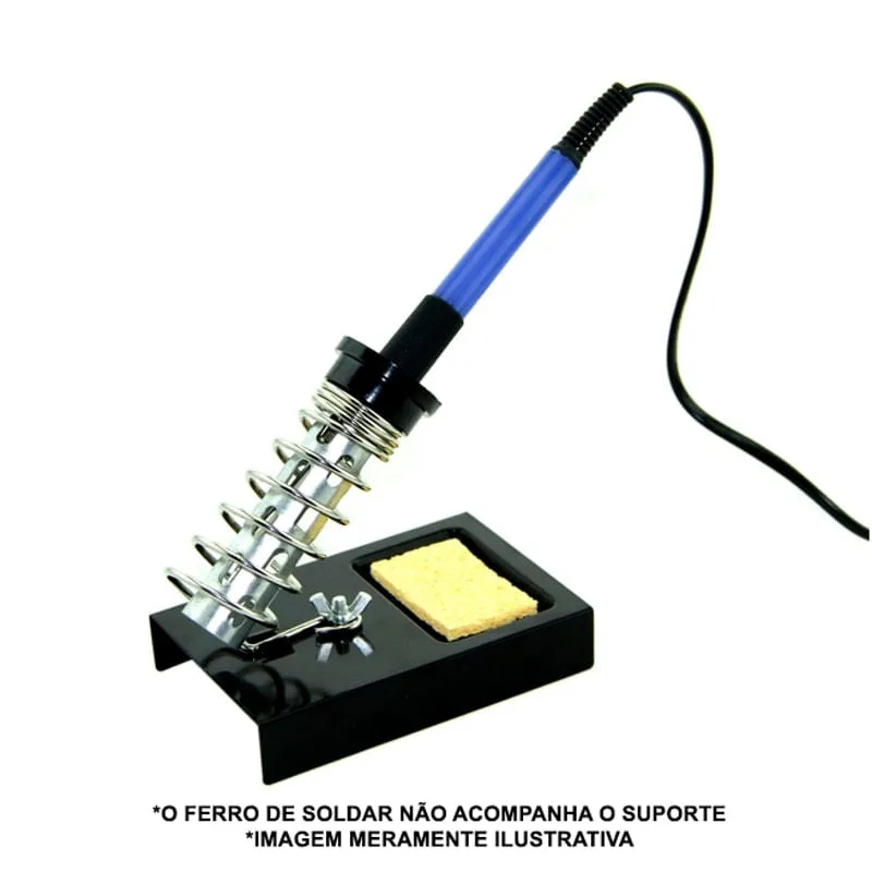 Suporte Para Ferro Soldar Hikari Com Esponja Vegetal - Imagem 3