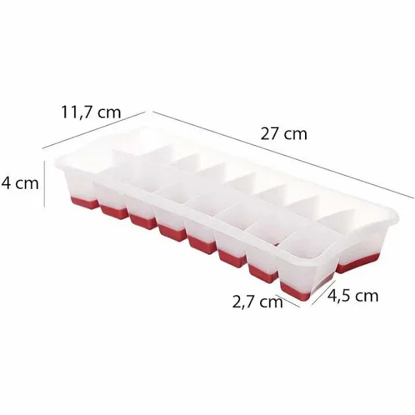 Forma de Gelo com Fundo de Silicone Flexível 16 Cavidades - Imagem 3