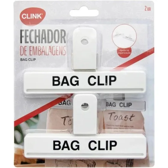Prendedor de Embalagens Grande Bag Clip 15,5cm - 2 Peças