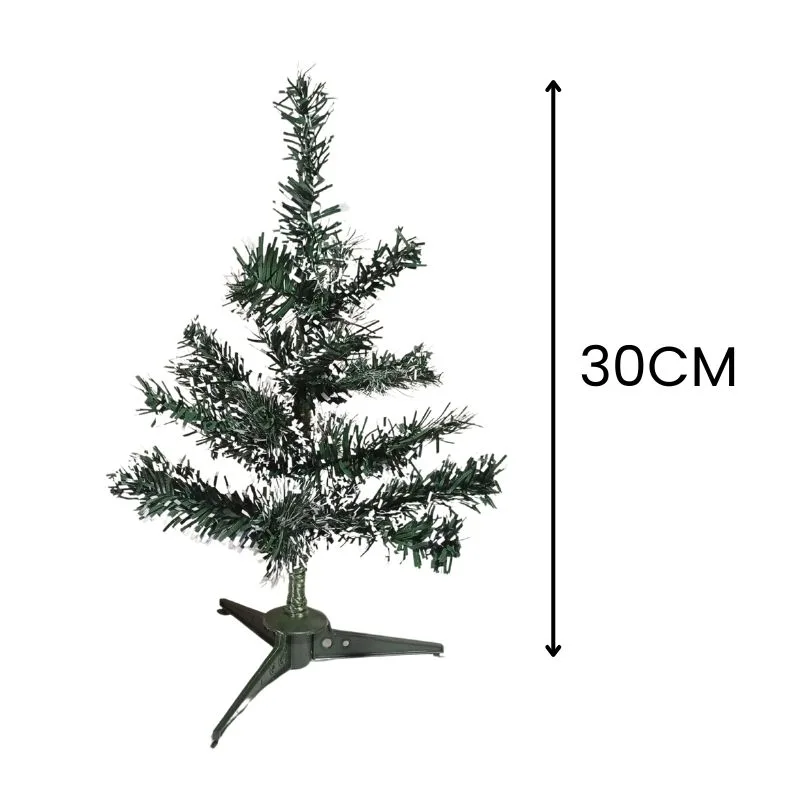 Arvore de Natal Verde Com Neve 30cm 25 Galhos Natalkasa - Imagem 3