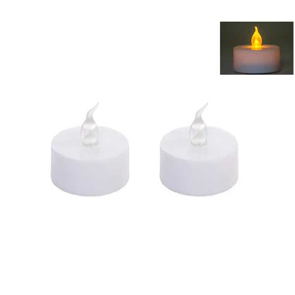 Vela Decorativa Eletrônica de Led Bateria 2 Peças 3,8x3,6cm - Imagem 2