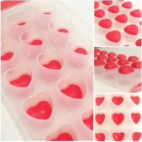 Forma de Gelo de Silicone Coração 18 Cubos - Western - Imagem 3