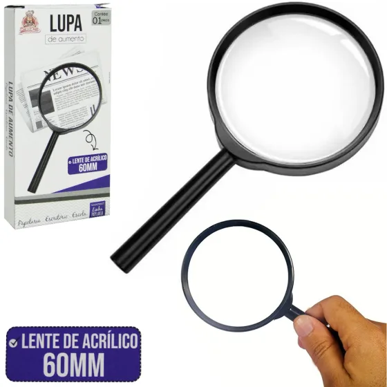 Lupa de Aumento 60mm Lente de Acrílico UP6064