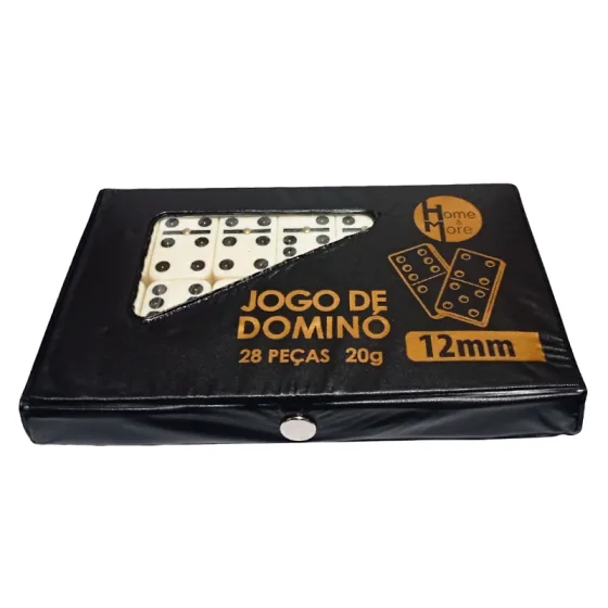 Dominó Grosso 12mm 28 Peças com Estojo