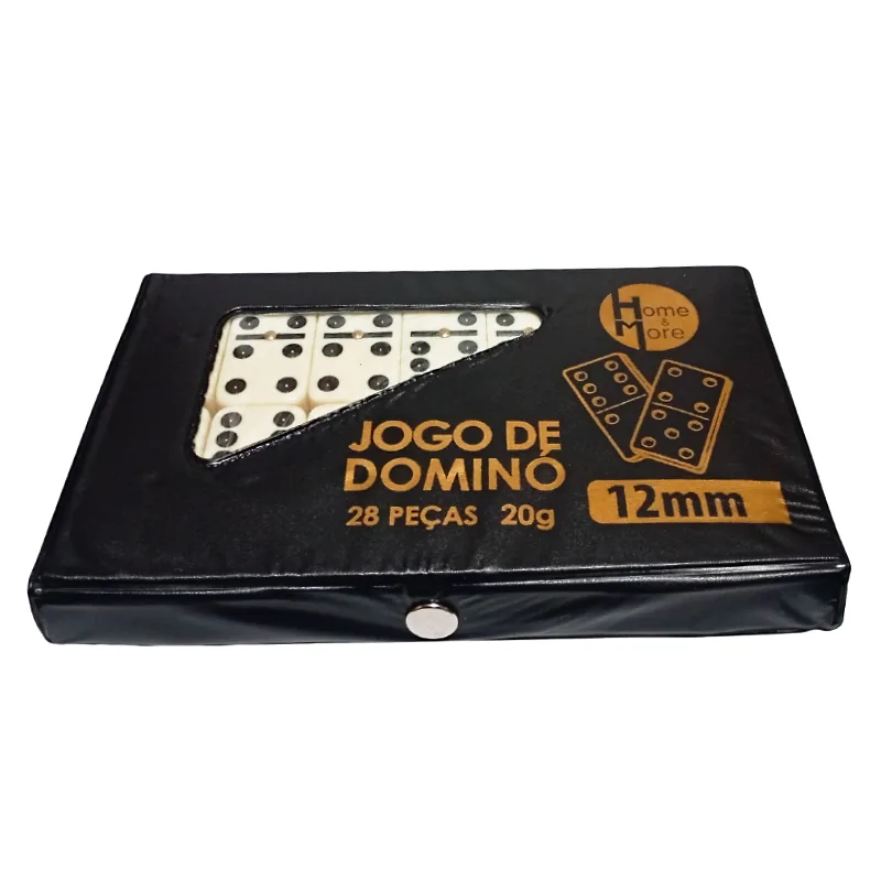 Dominó Grosso 12mm 28 Peças com Estojo
