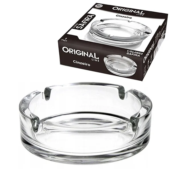 Cinzeiro de Vidro Redondo 11cm Linha Safira - Original Line - Imagem 2