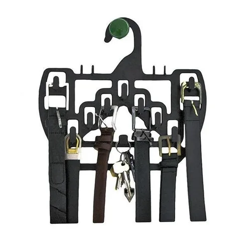 Kit 2 Cabide Pendura Tudo Preto 10 Ganchos