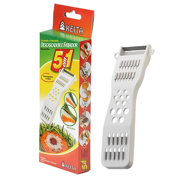 Descascador e Fatiador Keita 5 em 1 Para Legumes e Frutas
