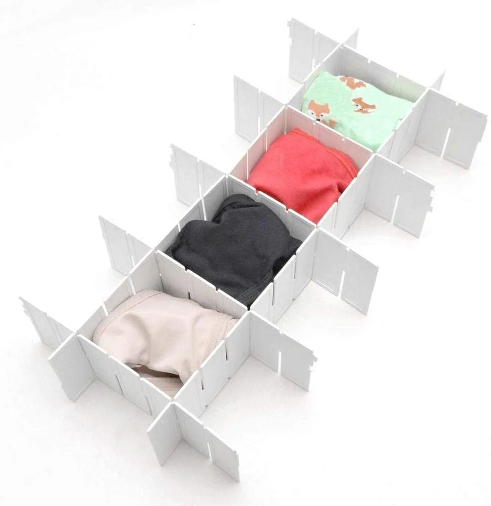 Kit 15 Tiras Organizador Divisória Colméia Gaveta Ajustável - Imagem 2
