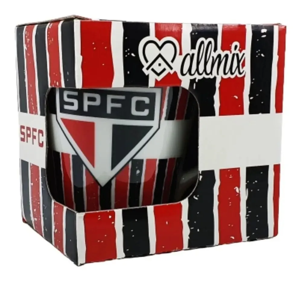 Caneca Porcelana São Paulo FC SPFC Oficial Licenciada Allmix - Imagem 4
