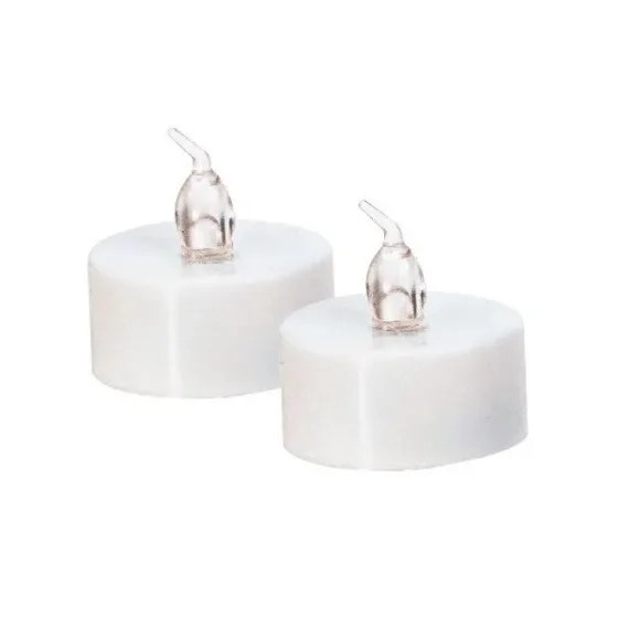 Vela Decorativa Eletrônica de Led Bateria 2 Peças 3,8x3,6cm
