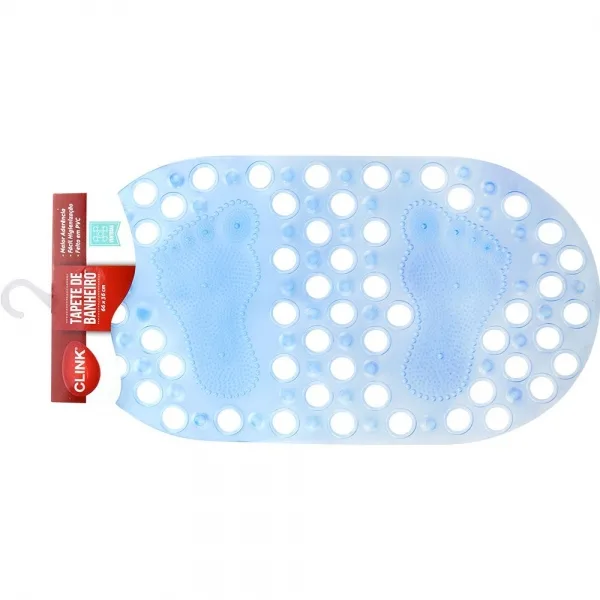 Tapete para Banheiro Antiderrapante Com Ventosas Oval 67x35cm - Imagem 3