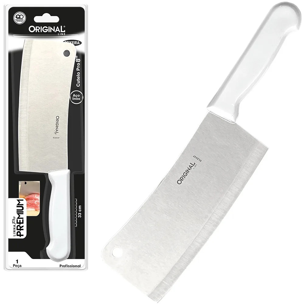 Cutelo 8 Polegadas Aço Inox Premium 33cm - Imagem 2