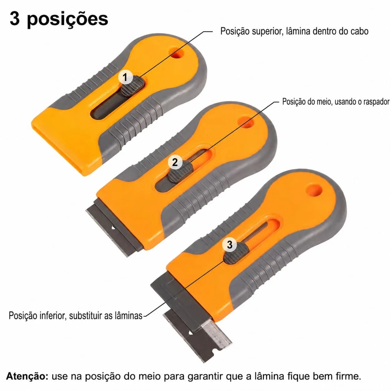 Raspador Multiuso para Vidro Cola Adesivo Tinta com 10 Lâminas - Imagem 6
