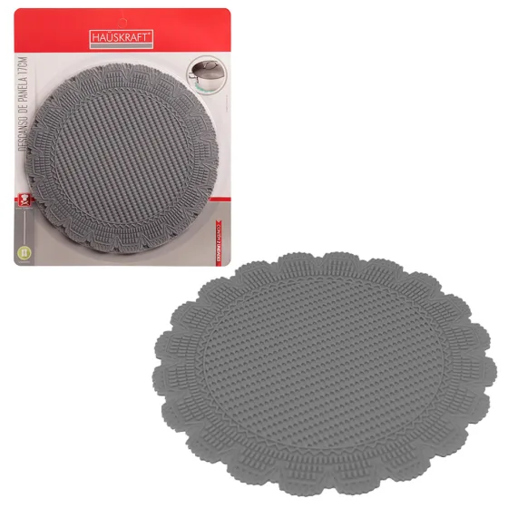 Descanso de Panela Cinza 17cm com 2 Peças - HAUSKRAFT-DSPA-002CZ