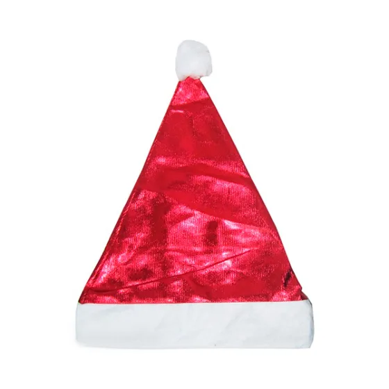Gorro de Natal Touca Papai Noel Brilho 40x29cm Poliester