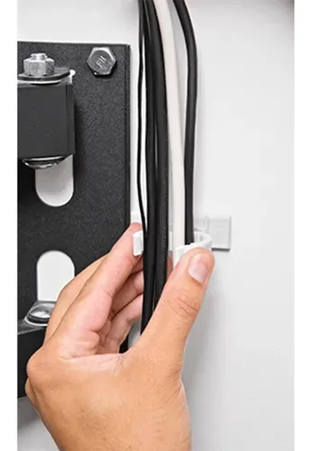 Suporte Grampo Para Fios E Cabos Com Adesivo Tekbond - Imagem 2