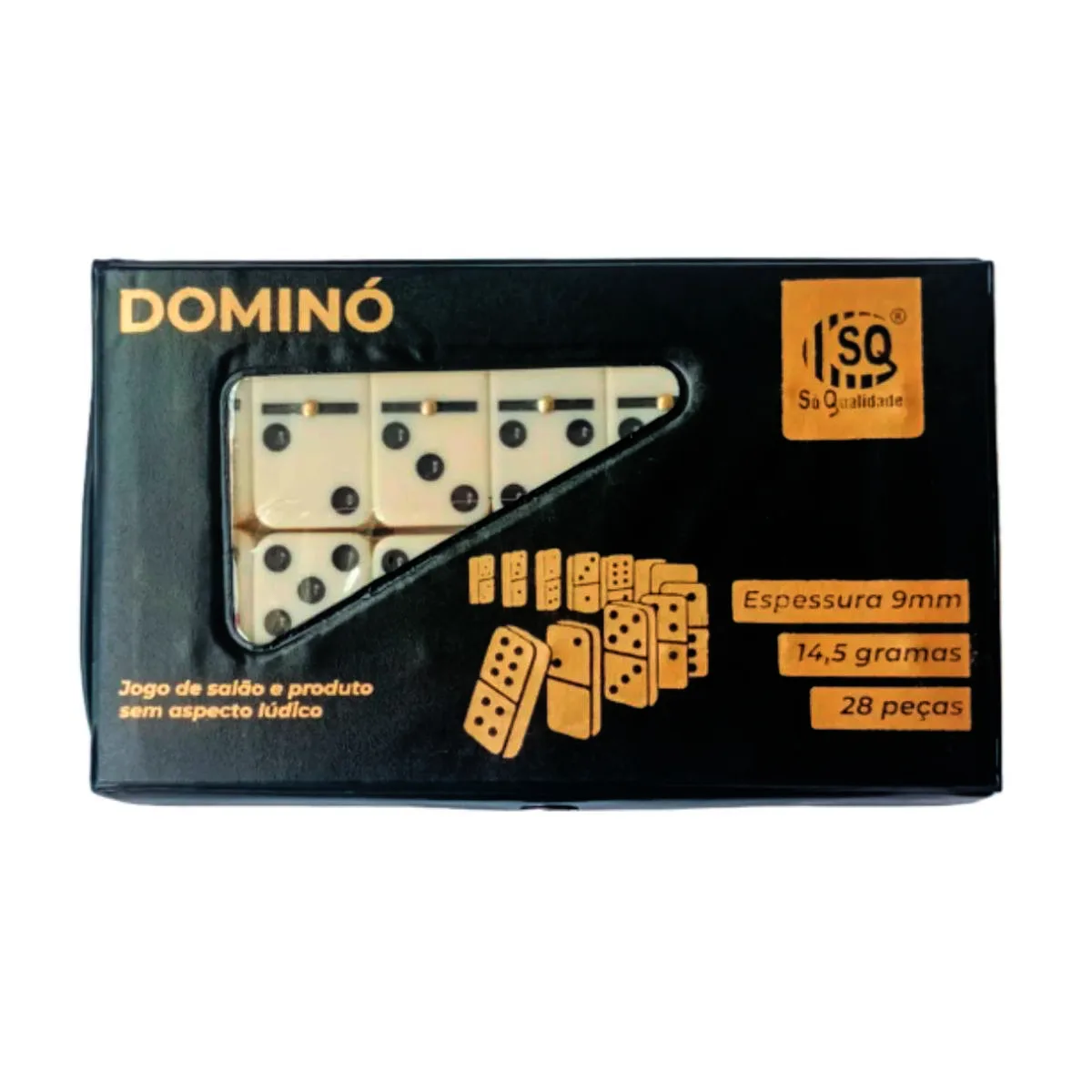 Dominó 9mm 28 Peças com Estojo