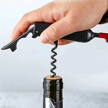 Abridor de Garrafa Formato de Vinho Saca-Rolha Multiuso C/ Ima - Imagem 4